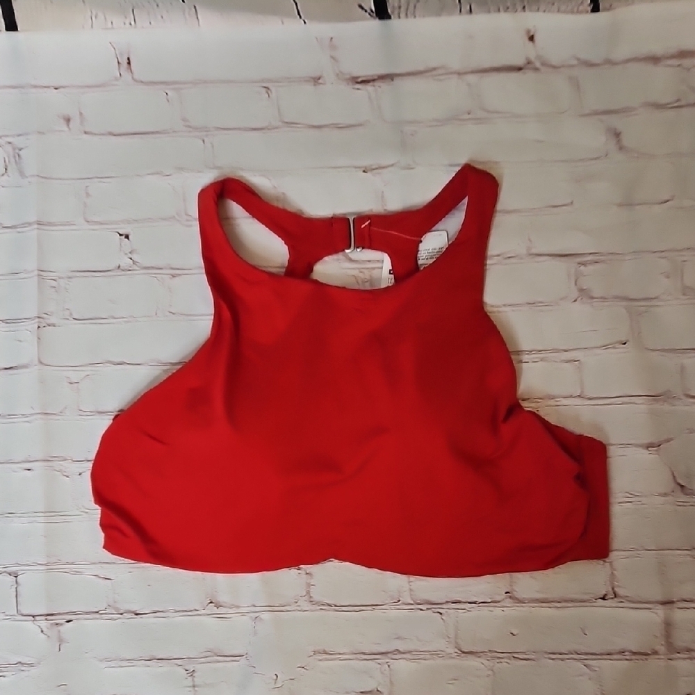 Athleta Maldives Bra Cup Bikini Top Red 40 B/C NWT